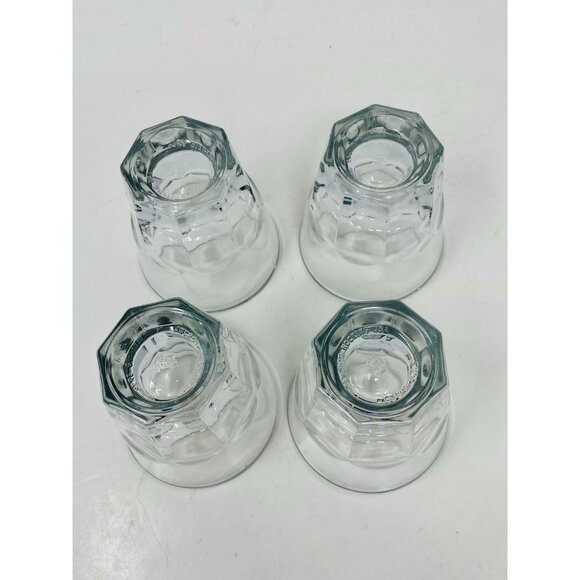 Set Of 4 Vintage Anchor Hocking Heavy Shot Glasses Tequila Whiskey Barware 4 oz - Picture 6 of 11